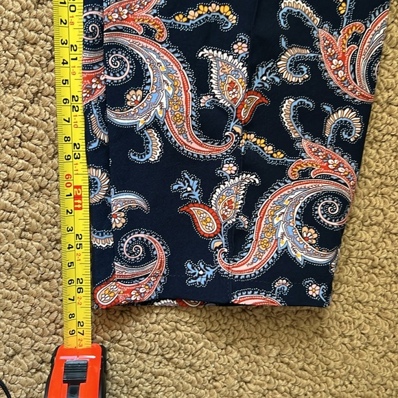 Gerry Weber Navy Paisley Cropped Pants 34 - Picture 7 of 7